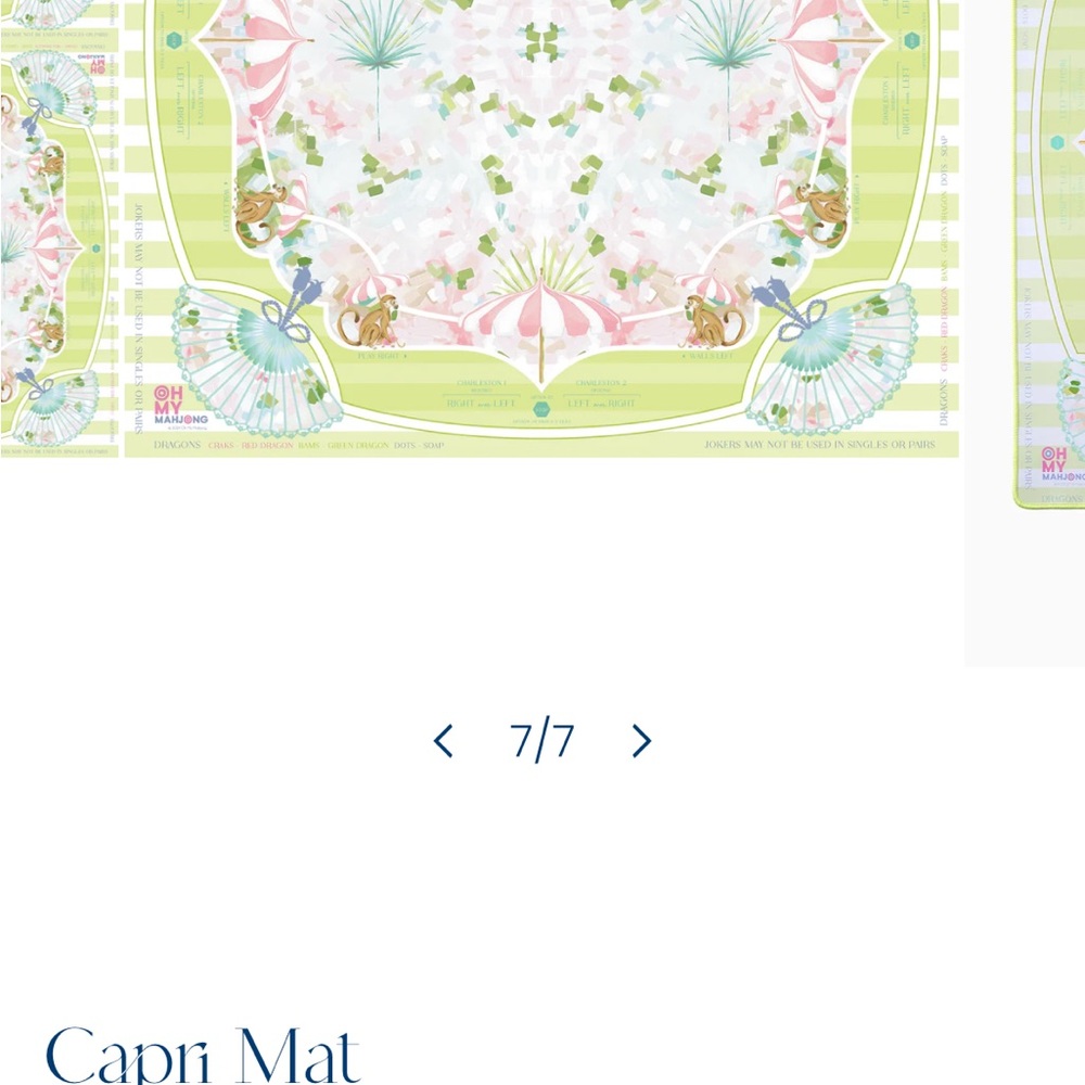 Oh My Mahjong Limoncello Tiles Board Game Set with Capri Mat and Pushers - Picture 6 of 10